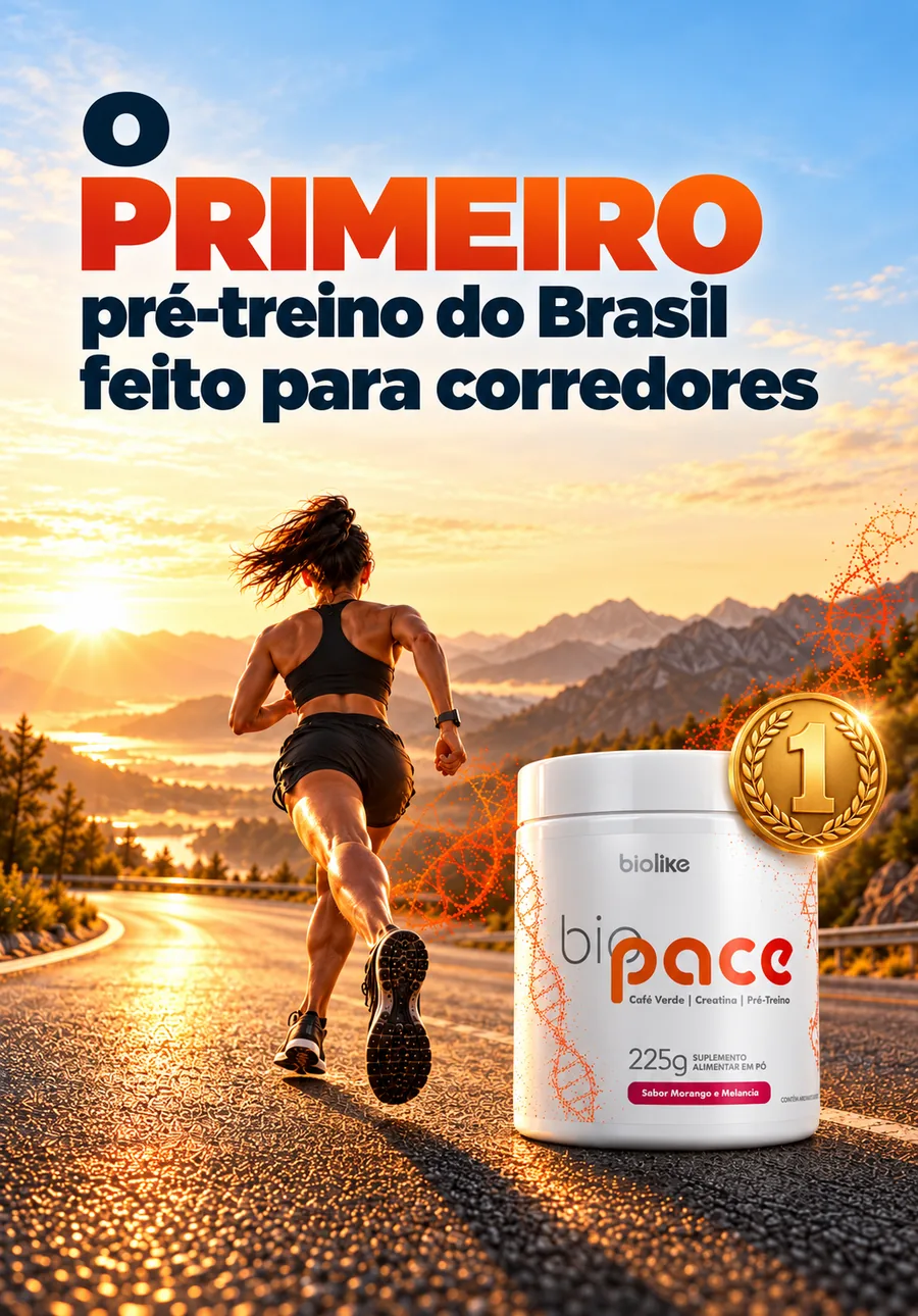 Pote do Bio Pace ao lado de uma corredora em ritmo forte