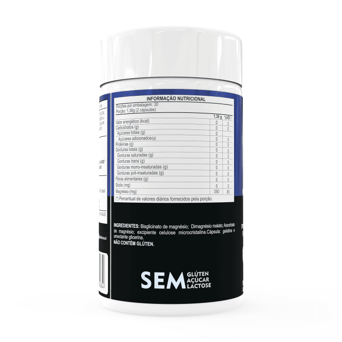 BIO TRIMAG (DIMAGNÉSIO MALATO, BISGLICINATO E ASCORBATO DE MAGNESIO) 60 CAPS - Imagem 2