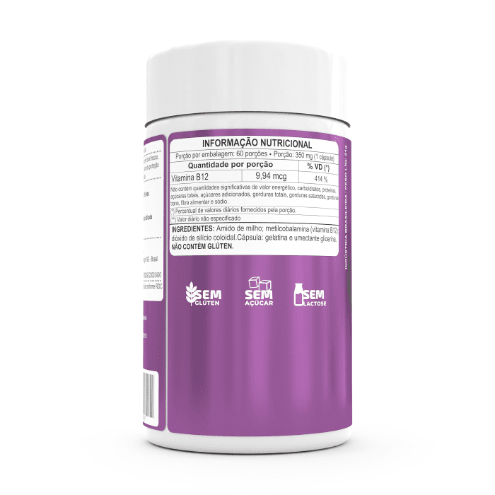 BIO VITAMINA B12 (METILCOBALAMINA) 60 CAPS - Imagem 2